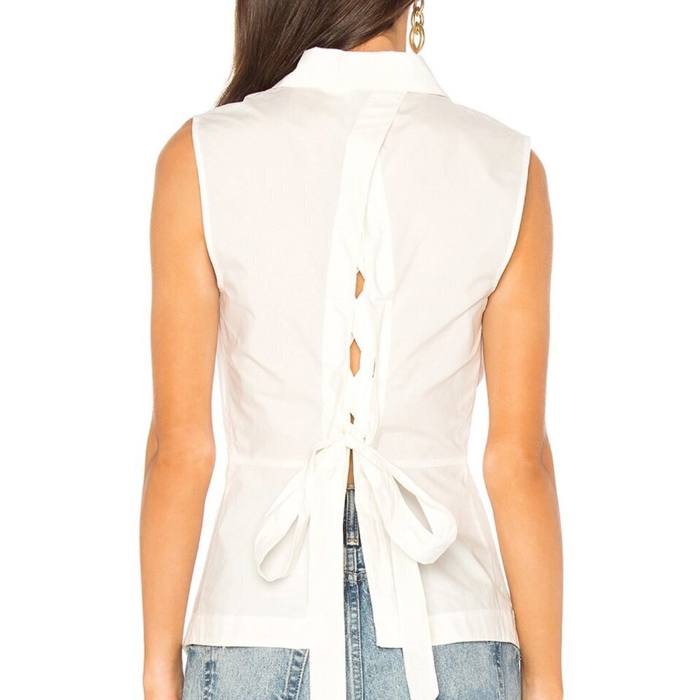 DEREK LAM 10 CROSBY Button Down Tank Top - Picture 2 of 7